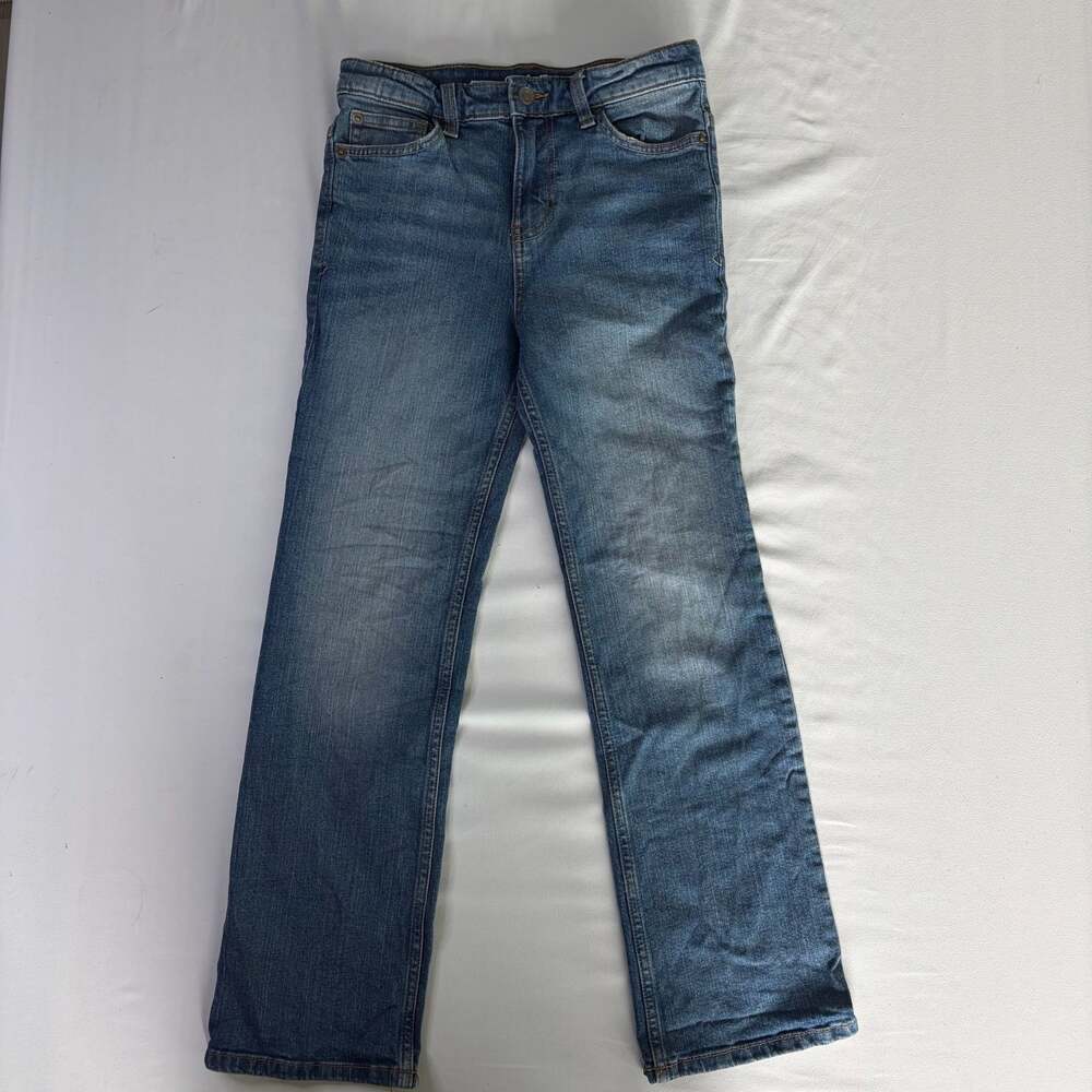 Cat & Jack Boys Bootcut Jeans Size 14 Slim Stretch Blue Denim